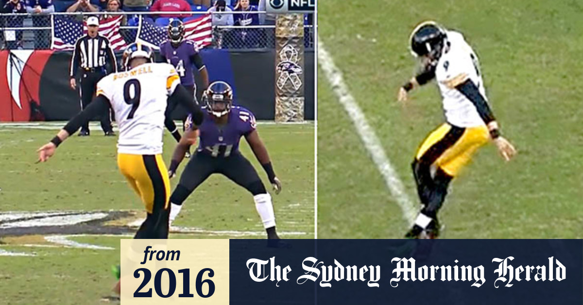 Video NFL player's epic fancykick fail